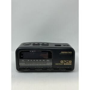 Soundesign AM/FM /Weather Band Clock Radio Model No. 3665BLK Tested - WORKS